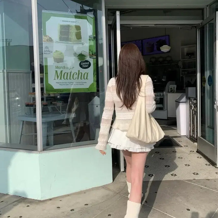 [BUNJANG] Lazy Shop Ivory Shopper Bag / 레이지샵 아이보리 쇼퍼백