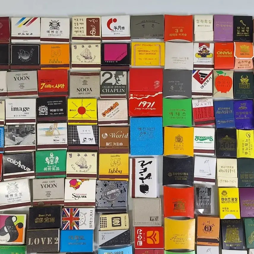 [BUNJANG] Antique Shop Advertisement Matchbox Collection - Special Matchbox 110 Items / 근대사 수집 상점 업소 광고 성냥 컬렉션ㅡ특수성냥 110개