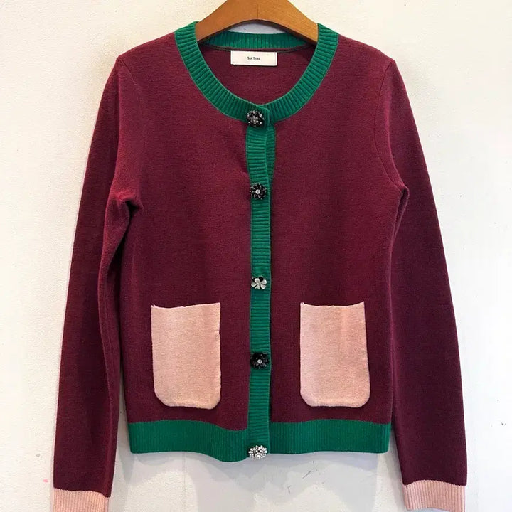 [BUNJANG] Satin Multicolor Cardigan / 55) 샤틴 멀티컬러 가디건 판매합니다!