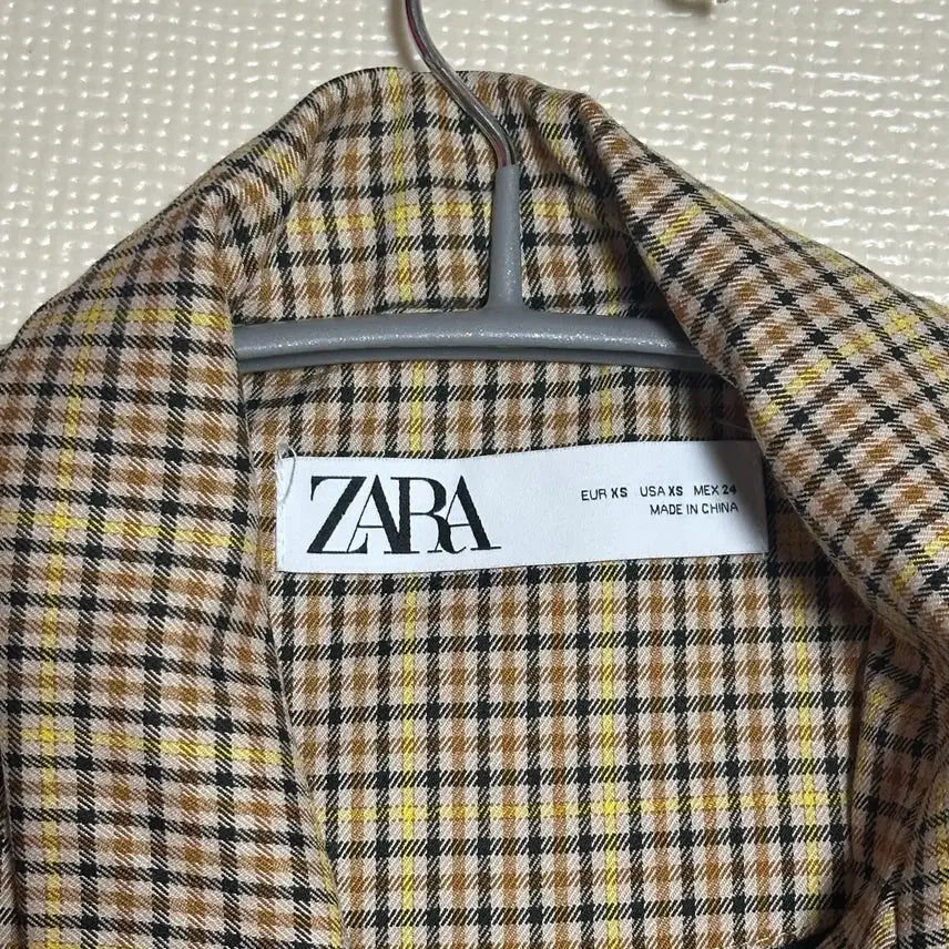 [BUNJANG] ZARA Double Breasted Check Jacket / ZARA 체크 더블 브레스트 자켓 XS (55)