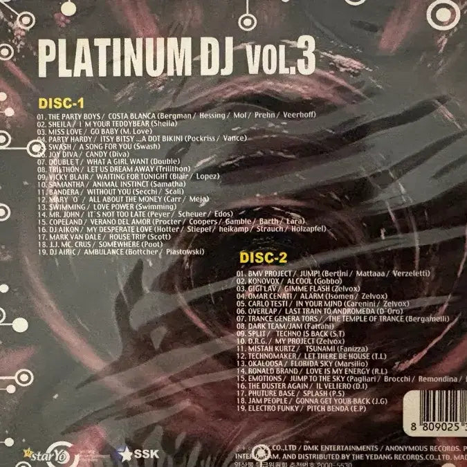 [BUNJANG] Platinum DJ Vol.3 2CD Album / 플래티넘 DJ VOL.3, 2CD음반