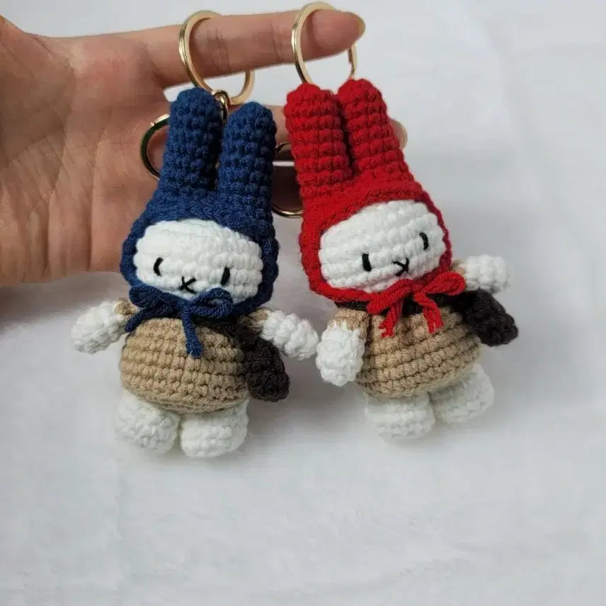 [BUNJANG] Handmade Crochet Miffy Keyring / (색상 커스텀 가능) 핸드메이드 뜨개 미피 키링
