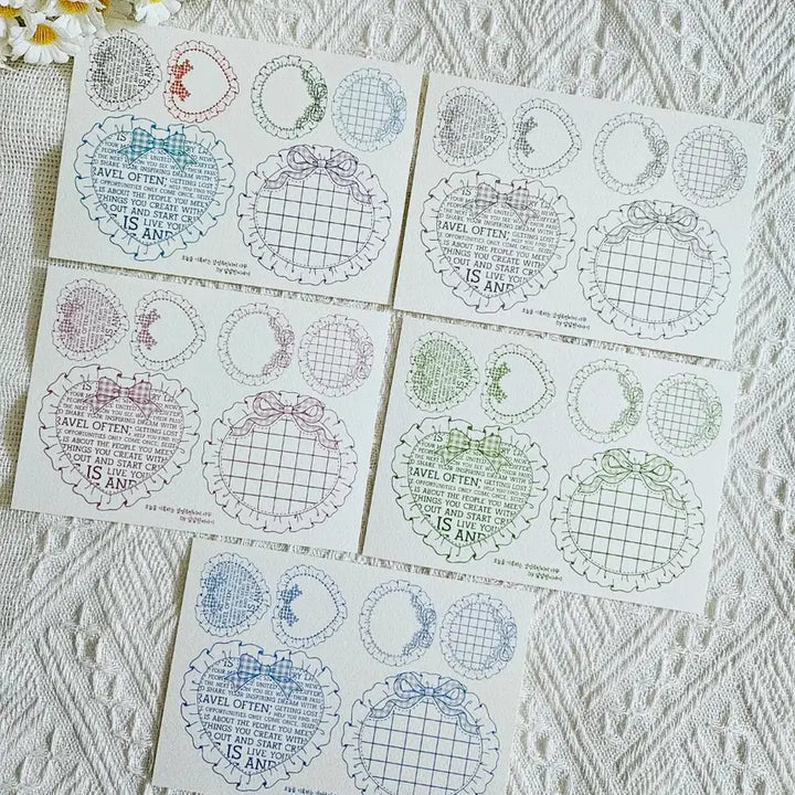 [BUNJANG] Paper Heart Frill Decorative Sticker / 특수지 페이퍼 하트프릴 :)빈티지다꾸/감성다꾸/다꾸