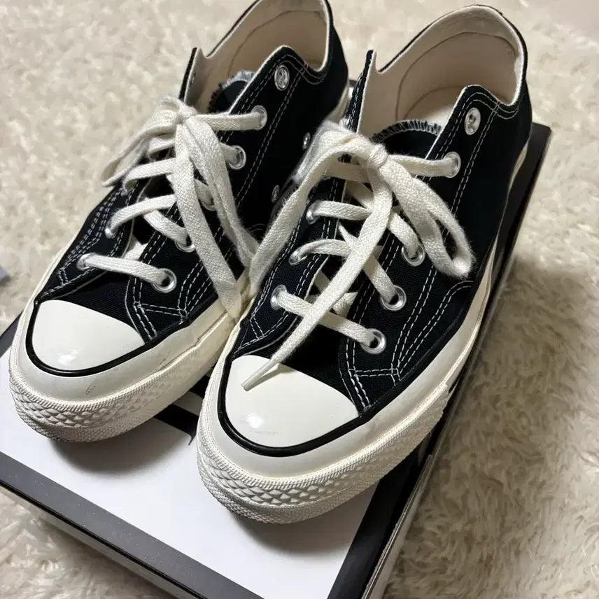 [BUNJANG] Converse Chuck 70 Black Sneakers / 컨버스 척테일러70 블랙 255