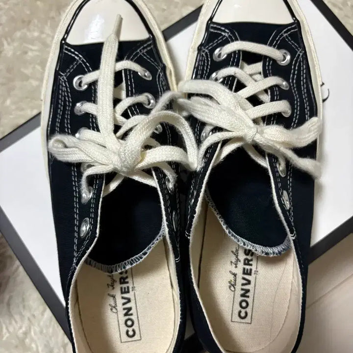 [BUNJANG] Converse Chuck 70 Black Sneakers / 컨버스 척테일러70 블랙 255