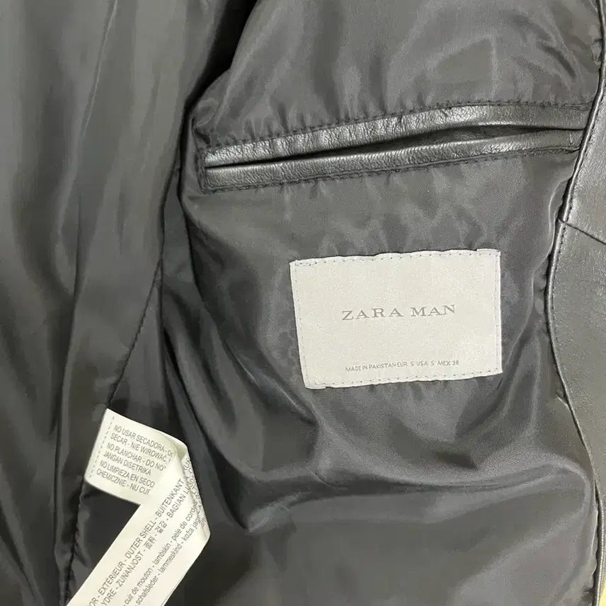 [BUNJANG] ZARA MAN Leather Rider Jacket / 급) 자라맨 천연가죽 라이더 자켓