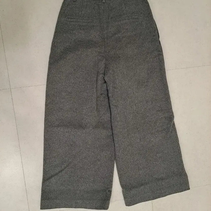 [BUNJANG] Wool Wide Pants Gray / 울 소재 와이드 팬츠 그레이