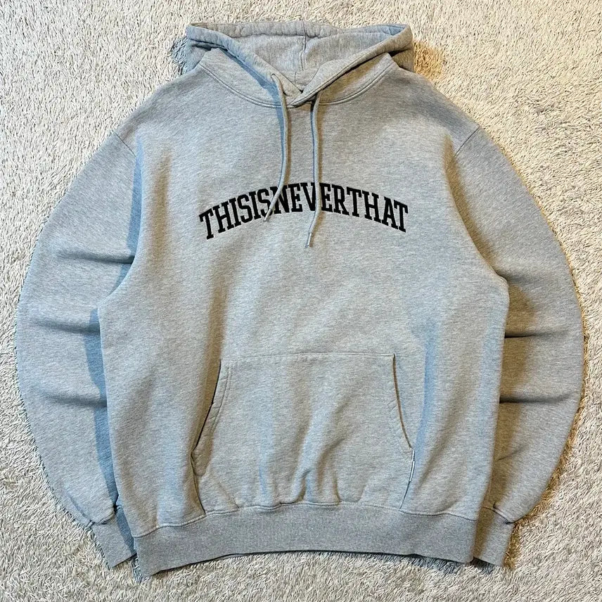 [BUNJANG] thisisneverthat Arch Logo Hoodie Gray (Used) / [L] 디스이즈네버댓 아치로고 후드티 그레이
