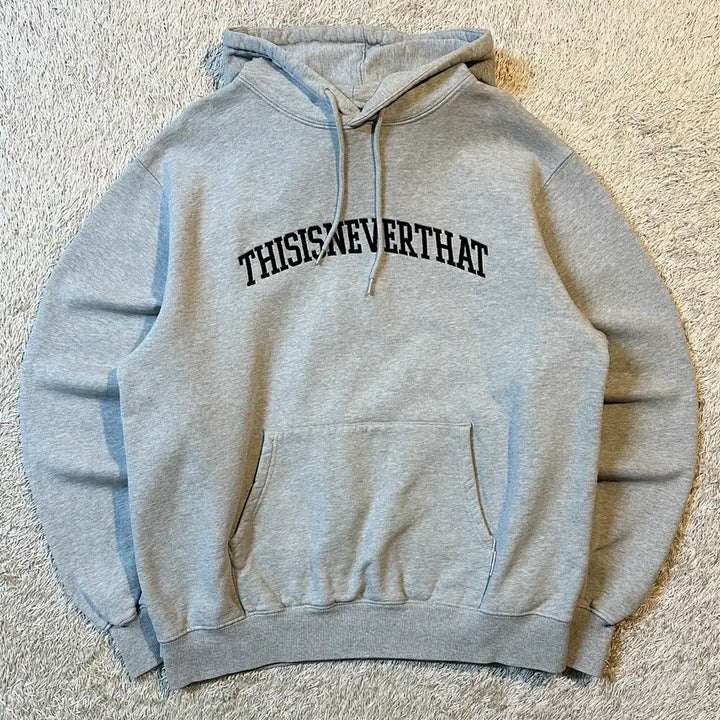 [BUNJANG] thisisneverthat Arch Logo Hoodie Gray (Used) / [L] 디스이즈네버댓 아치로고 후드티 그레이