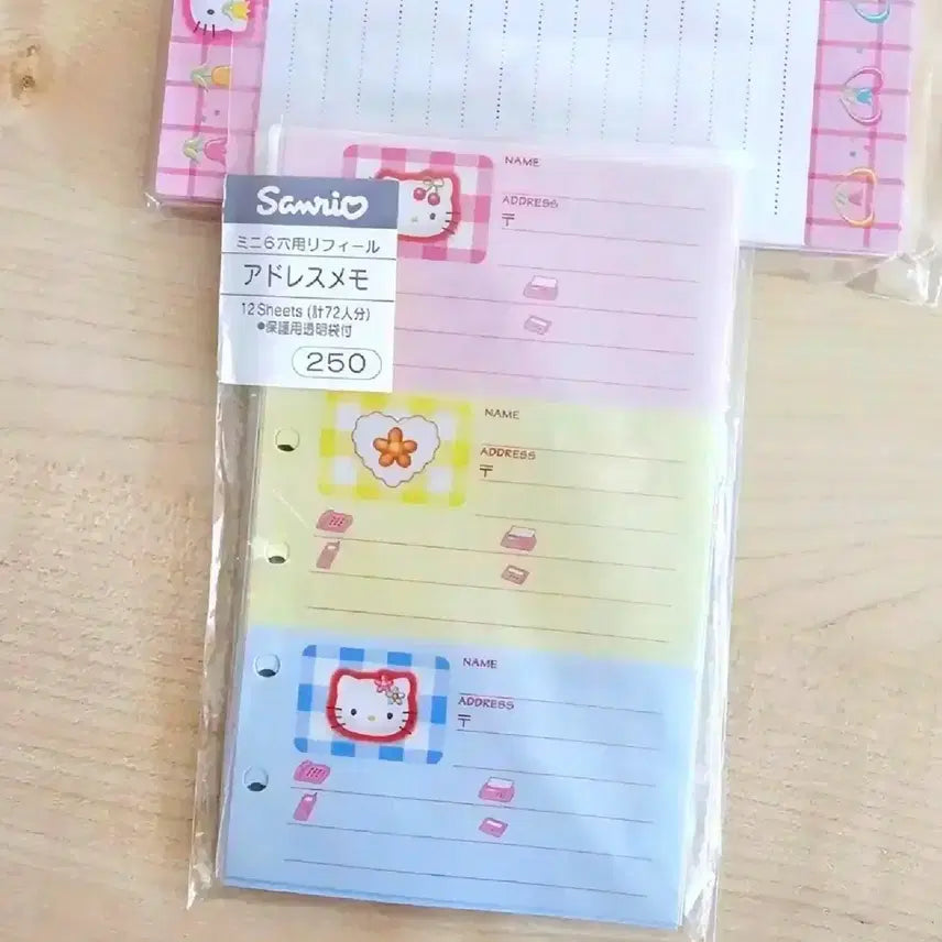 [BUNJANG] Cherry Kitty & Tulip Kitty Diary Inserts Set / 체리키티 다이어리 속지 3종세트, 튤립키티 다이어리 속지