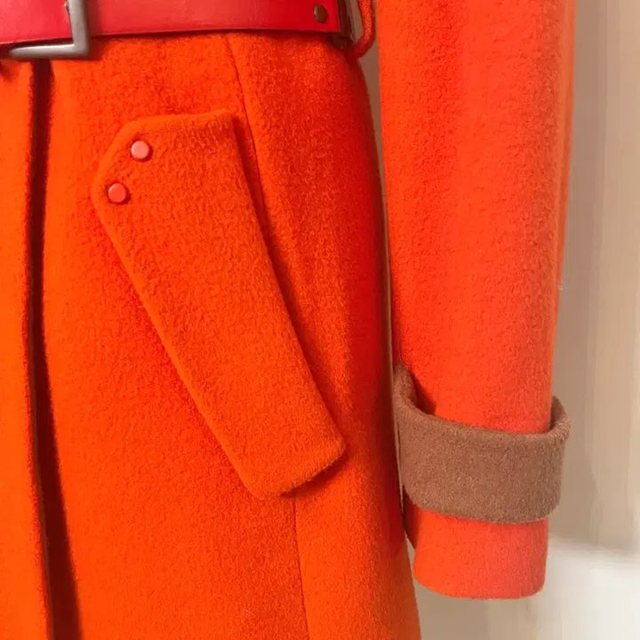 [BUNJANG] Kenneth Lady Fox Fur Structure Wool Coat / 케네스레이디 폭스 스트럭쳐 여성 모직코트