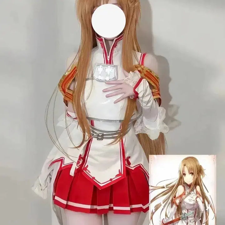 [BUNJANG] Sword Art Online Asuna Cosplay Set / 레어코스! 소드아트온라인 아스나 코스프레ㅣ소아온 고전미소녀 오타쿠