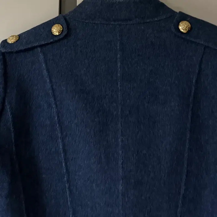 [BUNJANG] IT MICHAA Navy Blue Mohair Angora Gold Button Jacket (55) / it MICHAA 잇미샤 네이비 블루 모 앙고라 금장버튼 자켓 (55)