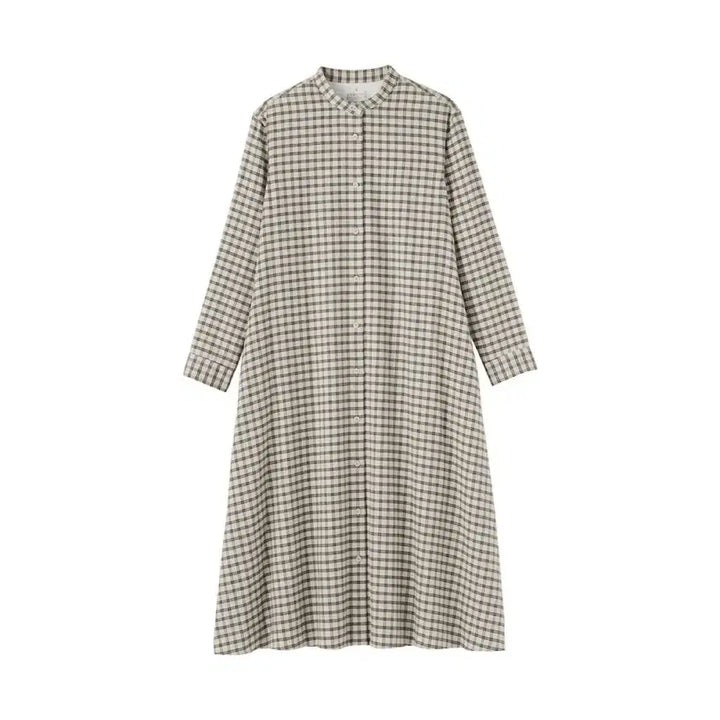 [BUNJANG] MUJI Double-Sided Brushed Flannel One-Piece Dress / 무인양품 양면 기모 플란넬 원피스