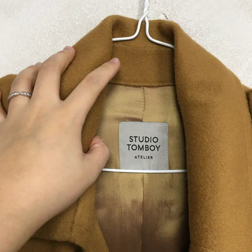 [BUNJANG] Studio Tomboy Wool Blend Handmade Belted Coat / 스튜디오톰보이 울 블렌드 핸드메이드 벨트 코트