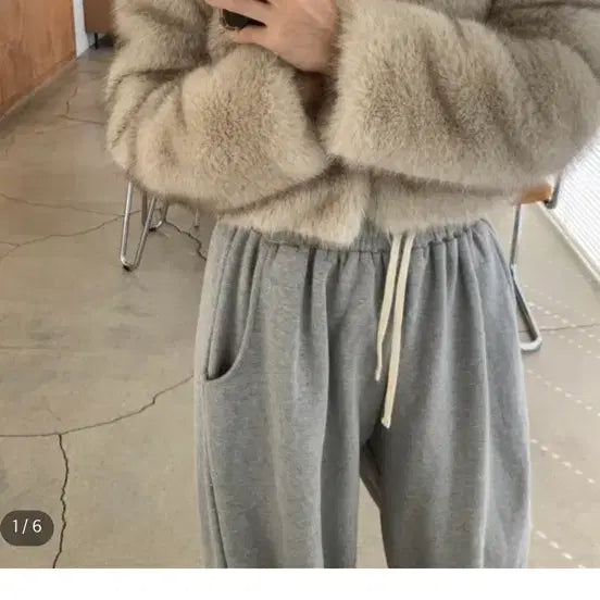 [BUNJANG] Paradigm Fox Fur Jacket - Moca Gray / 파라디움 핀터무드 폭스 퍼 자켓 - 모카그레이