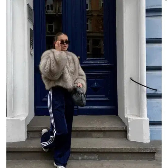 [BUNJANG] Paradigm Fox Fur Jacket - Moca Gray / 파라디움 핀터무드 폭스 퍼 자켓 - 모카그레이