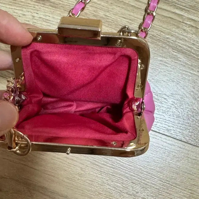 [BUNJANG] Pink Quilted Chain Mini Bag / 핑크 퀼팅 체인 미니백 가방