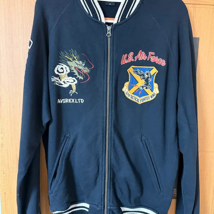 [BUNJANG] Avirex USAF Air Force Jersey Zip-up Jacket / 아비렉스 USAF 미공군 져지 집업