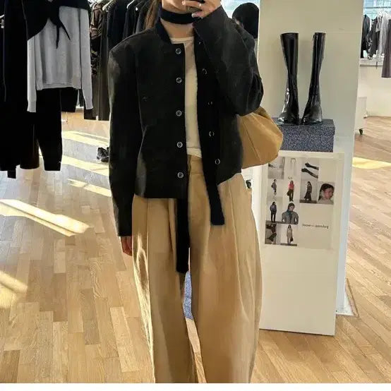 [BUNJANG] Mellow Washing No Collar Jacket / 뮤로우 워싱 노카라 자켓