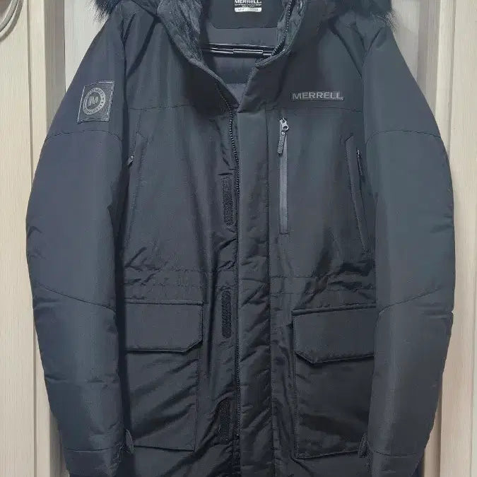 [BUNJANG] Merrell Duck Down Mid-Length Padded Parka (Black, XL) / (새상품) 머렐 고급스런 덕다운 중기장 패딩파카 블랙 105(XL)