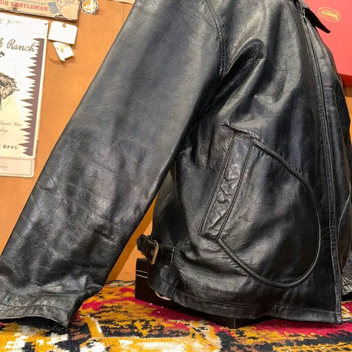 [BUNJANG] Leder Collector Leather Jacket / 644/(L-XL) 가죽자켓 레더자켓 워크웨어 아메카지 스포츠가죽