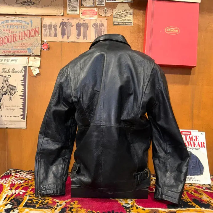 [BUNJANG] Leder Collector Leather Jacket / 644/(L-XL) 가죽자켓 레더자켓 워크웨어 아메카지 스포츠가죽