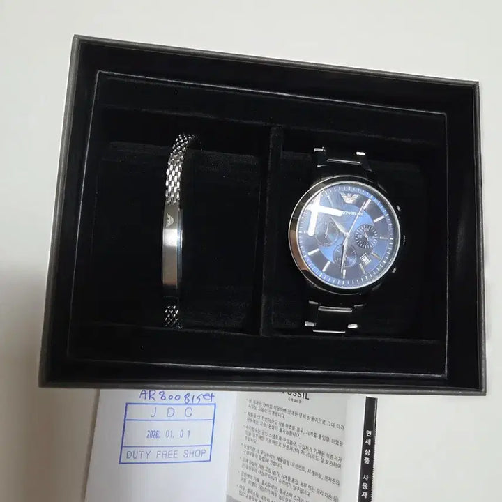 [BUNJANG] Armani Renato Chronograph Watch Set / 아르마니 AR80081 SET (Renato) 레나토 크로노그래프 팔찌