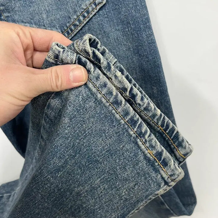 [BUNJANG] Levi's 502 Regular Tapered Washed Denim Pants / [32] 리바이스 502 레귤러 테이퍼드 워싱 데님 팬츠