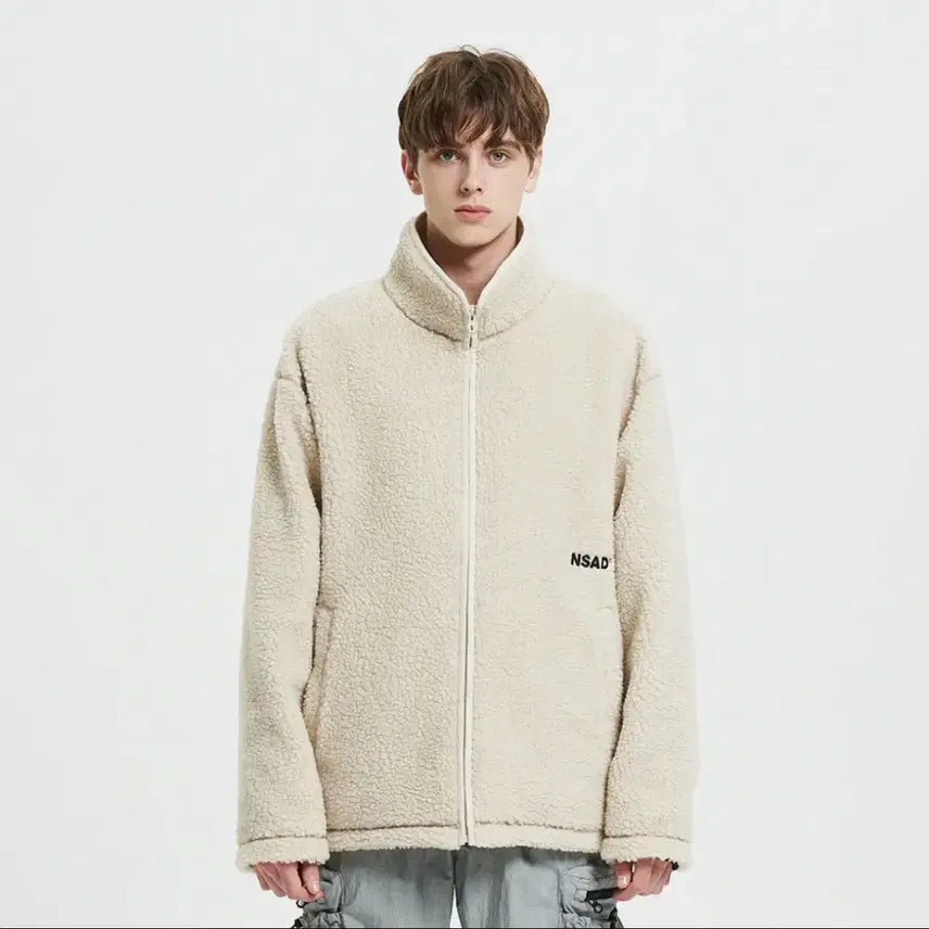 [BUNJANG] NSAD Basic Fleece Jacket (White, 100) / [M] NSAD 컬리 기본형 플리스자켓 White (100)