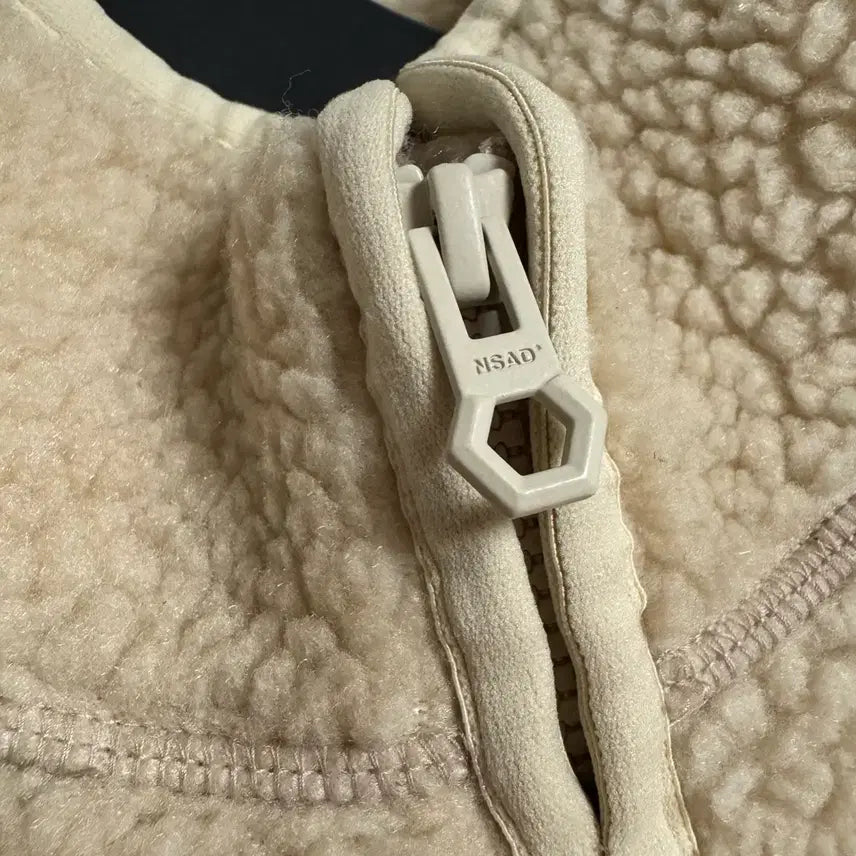 [BUNJANG] NSAD Basic Fleece Jacket (White, 100) / [M] NSAD 컬리 기본형 플리스자켓 White (100)