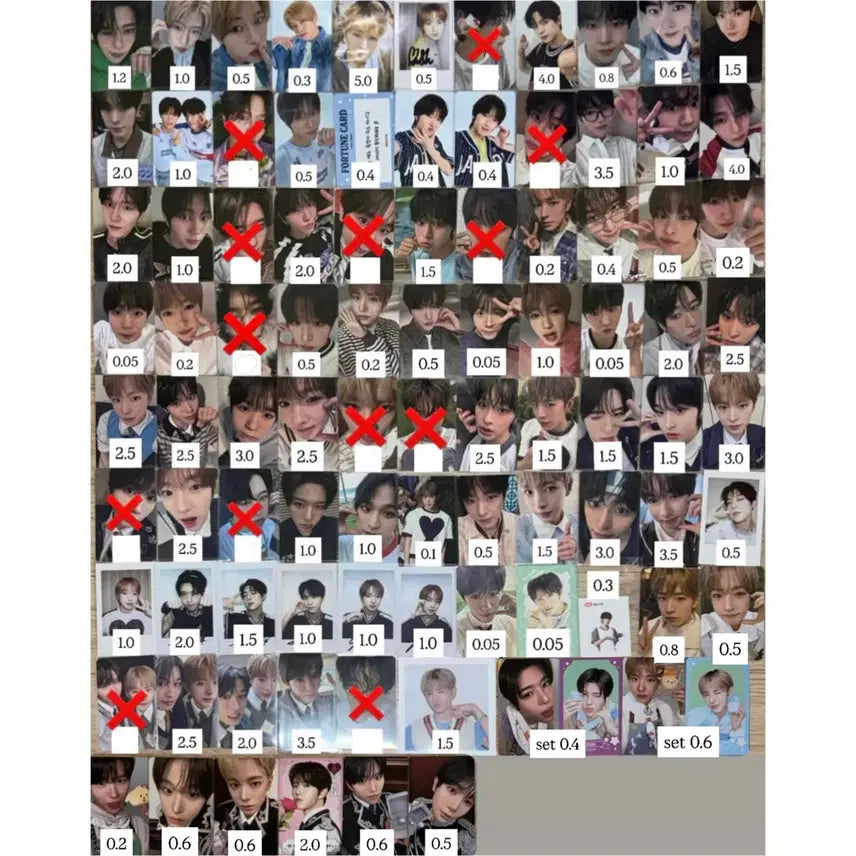 [BUNJANG] NCT WISH KMS Photocard Set / 엔시티위시컬러리스트무모샵큐큐예사이즈위kms시온리쿠유우시재희료사쿠야포카