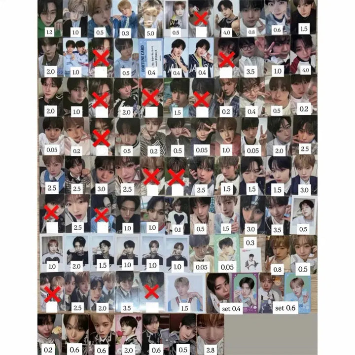 [BUNJANG] NCT WISH KMS Photocard Set / 엔시티위시컬러리스트무모샵큐큐예사이즈위kms시온리쿠유우시재희료사쿠야포카