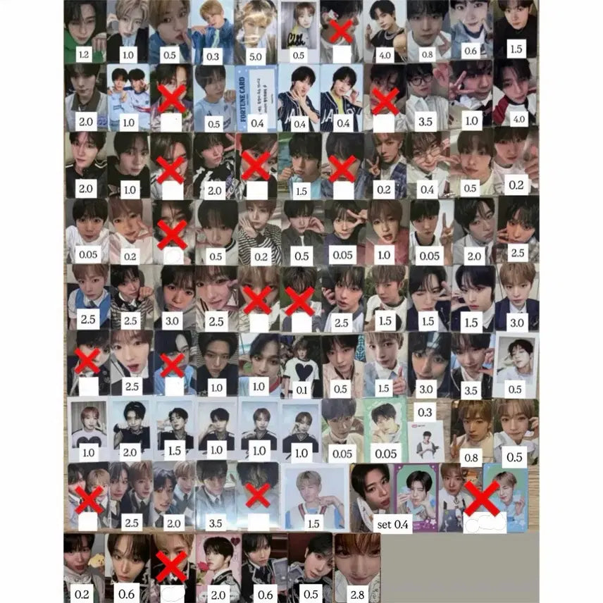 [BUNJANG] NCT WISH KMS Photocard Set / 엔시티위시컬러리스트무모샵큐큐예사이즈위kms시온리쿠유우시재희료사쿠야포카