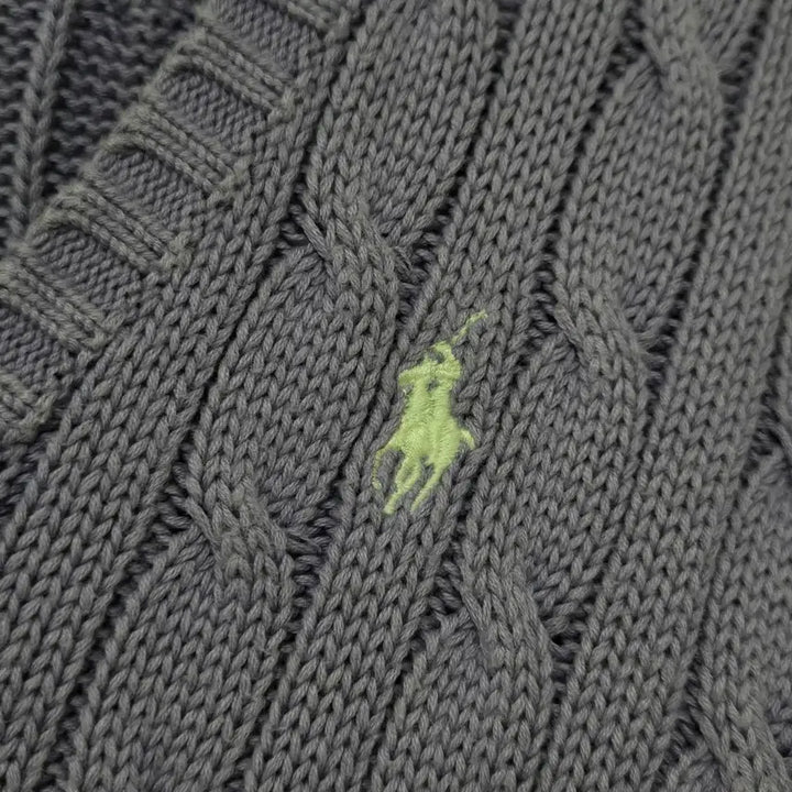 [BUNJANG] Ralph Lauren V-Neck Cable Knit Sweater / 랄프로렌 브이넥 케이블 니트 / 여성 니트 / 여자 니트