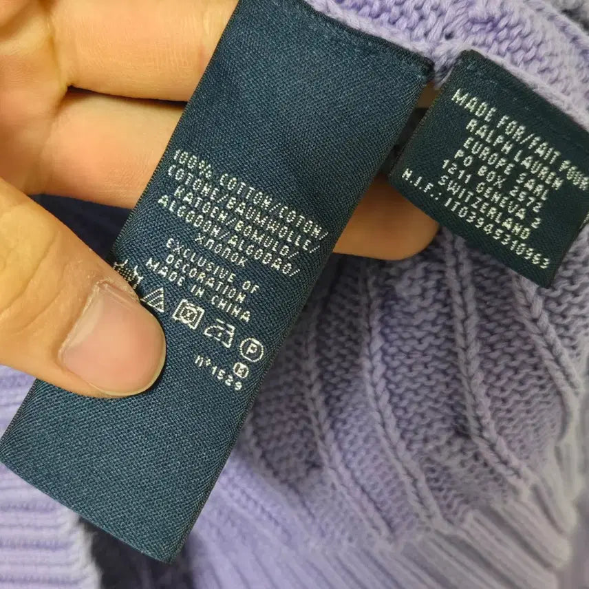 [BUNJANG] Ralph Lauren V-Neck Cable Knit Sweater / 랄프로렌 브이넥 케이블 니트 / 여성 니트 / 여자 니트