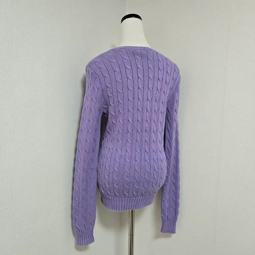 [BUNJANG] Ralph Lauren V-Neck Cable Knit Sweater / 랄프로렌 브이넥 케이블 니트 / 여성 니트 / 여자 니트