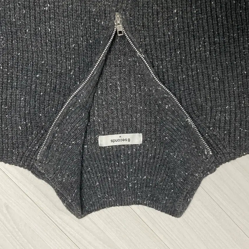 [BUNJANG] 8 Seconds Gray Zipper Knit M / 옷장비움 8 seconds 회색 지퍼 니트 M