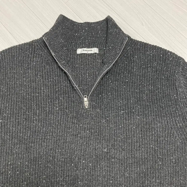 [BUNJANG] 8 Seconds Gray Zipper Knit M / 옷장비움 8 seconds 회색 지퍼 니트 M