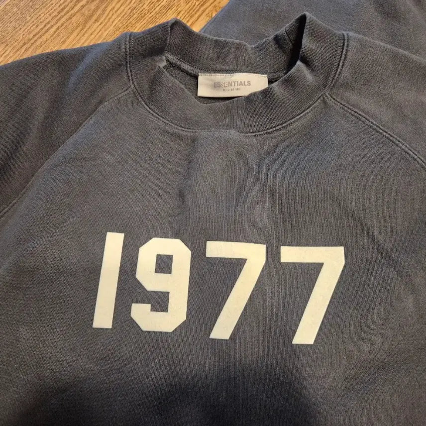 [BUNJANG] Essential 1977 Crewneck Sweatshirt Iron L Size / 에센셜 1977 크루넥 스웨트셔츠 아이언 L사이즈 팝니다.