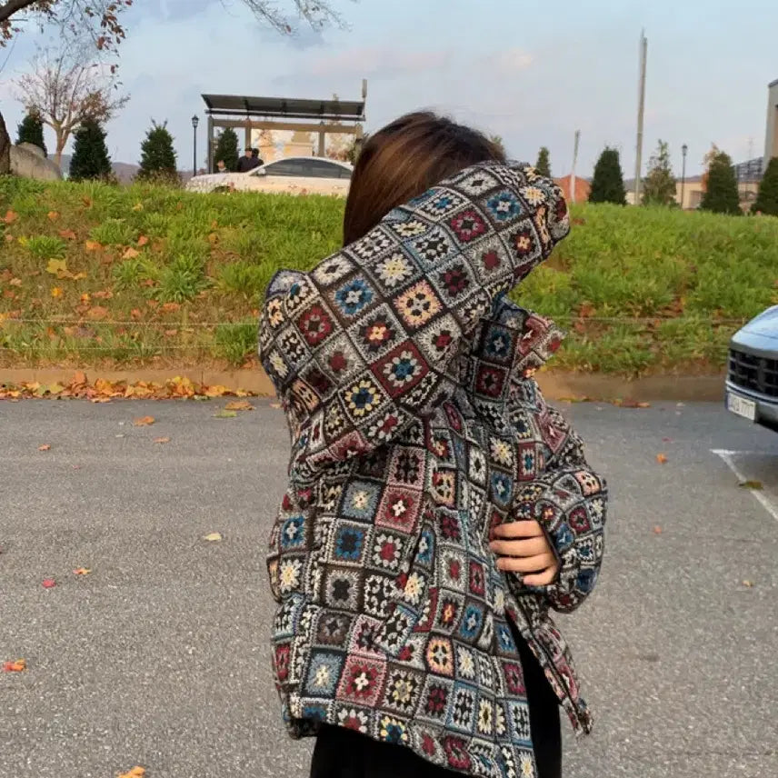 [BUNJANG] Ourmode Crochet Bloom Padded Jacket / 아워모드 크로셰 블룸  패딩, 아우어모드(영상있음)