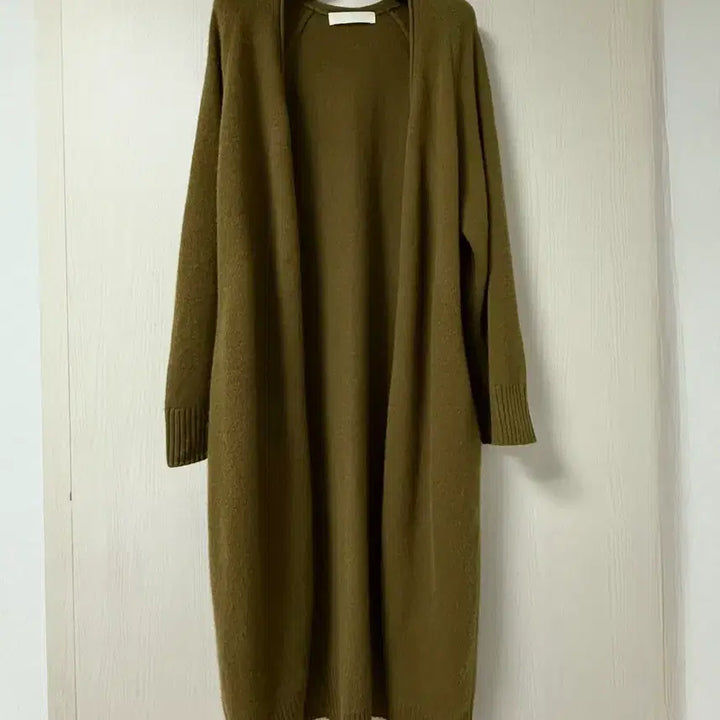 [SOLD OUT] Talk service 올리브그린 롱 가디건