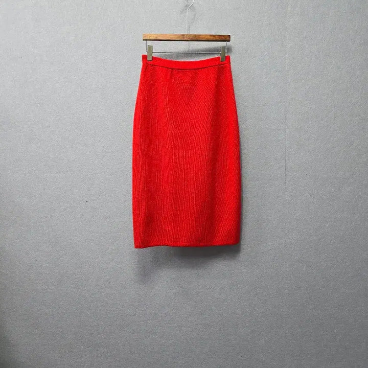 [BUNJANG] Yves Saint Laurent Red Knit Skirt / 입생로랑  레드 니트 스커트