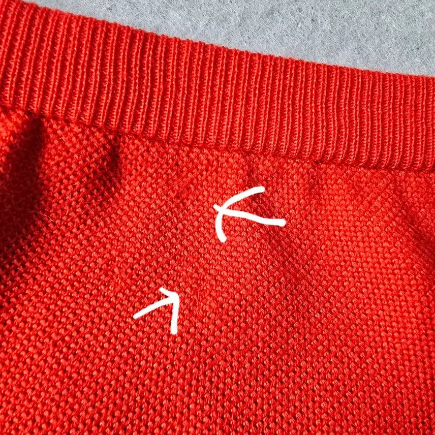 [BUNJANG] Yves Saint Laurent Red Knit Skirt / 입생로랑  레드 니트 스커트