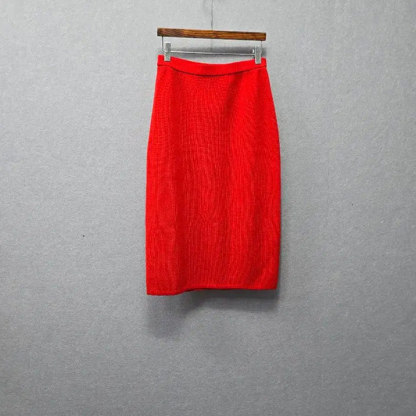 [BUNJANG] Yves Saint Laurent Red Knit Skirt / 입생로랑  레드 니트 스커트