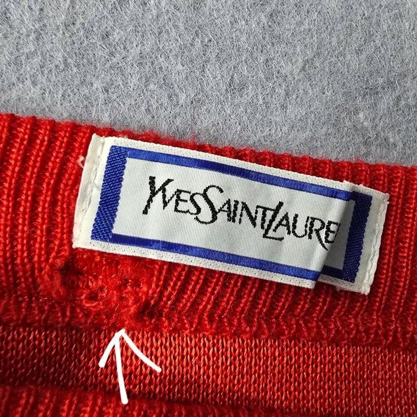[BUNJANG] Yves Saint Laurent Red Knit Skirt / 입생로랑  레드 니트 스커트