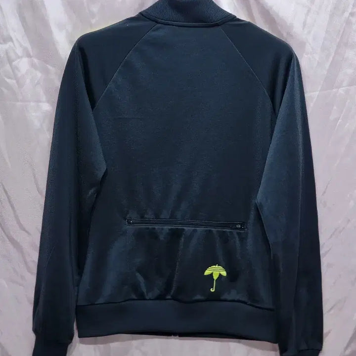 [BUNJANG] Adidas Supergirl Charcoal Green Track Top / 아디다스 슈퍼걸 옐로우라인 차콜그린 트랙탑 90