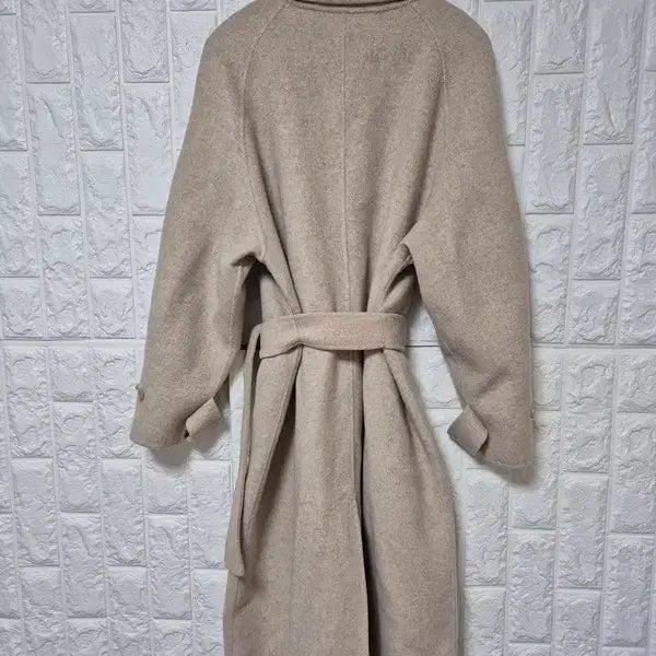[BUNJANG] Handmade Oatmeal Belted Wool Long Coat / 에이미그레이스 핸드메이드 오트밀 벨티드 여자 추동 여성울모직롱코트 프리