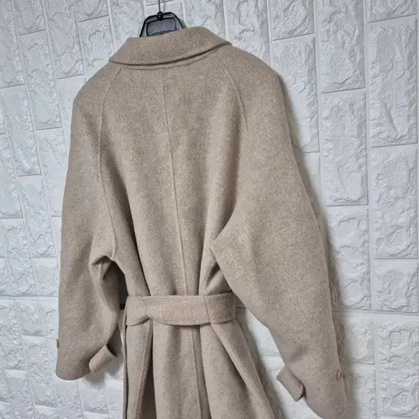 [BUNJANG] Handmade Oatmeal Belted Wool Long Coat / 에이미그레이스 핸드메이드 오트밀 벨티드 여자 추동 여성울모직롱코트 프리