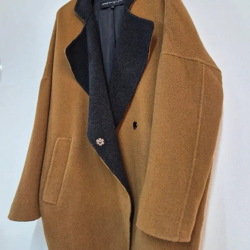 [BUNJANG] Objet Camel Handmade Coat / 오브제  카멜 핸드메이드 코트